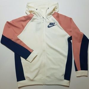 off white pink and blue hoodie